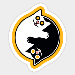 Kitty Ying Yang Sticker